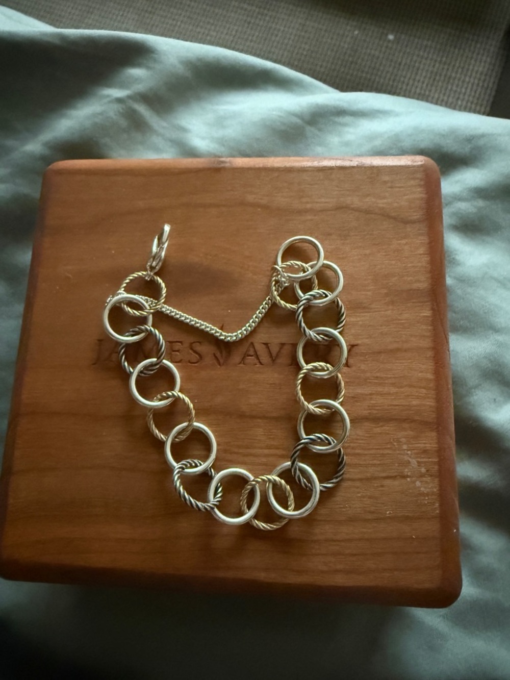 James Avery Two-Tone Circle Link Bracelet 14k Gold and Silver